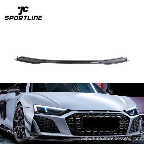 2023 Audi R8 V10 Performance Coupe 2-Door Pre-preg Front Bumper Lip Splitter Spoiler